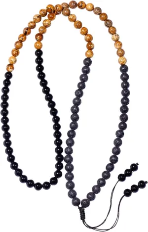 108 Mala Prayer Beads Necklace Wrap Bracelets for Women Prayer Amulet Protective Healing Crystals and Gemstones Meditation Balance
