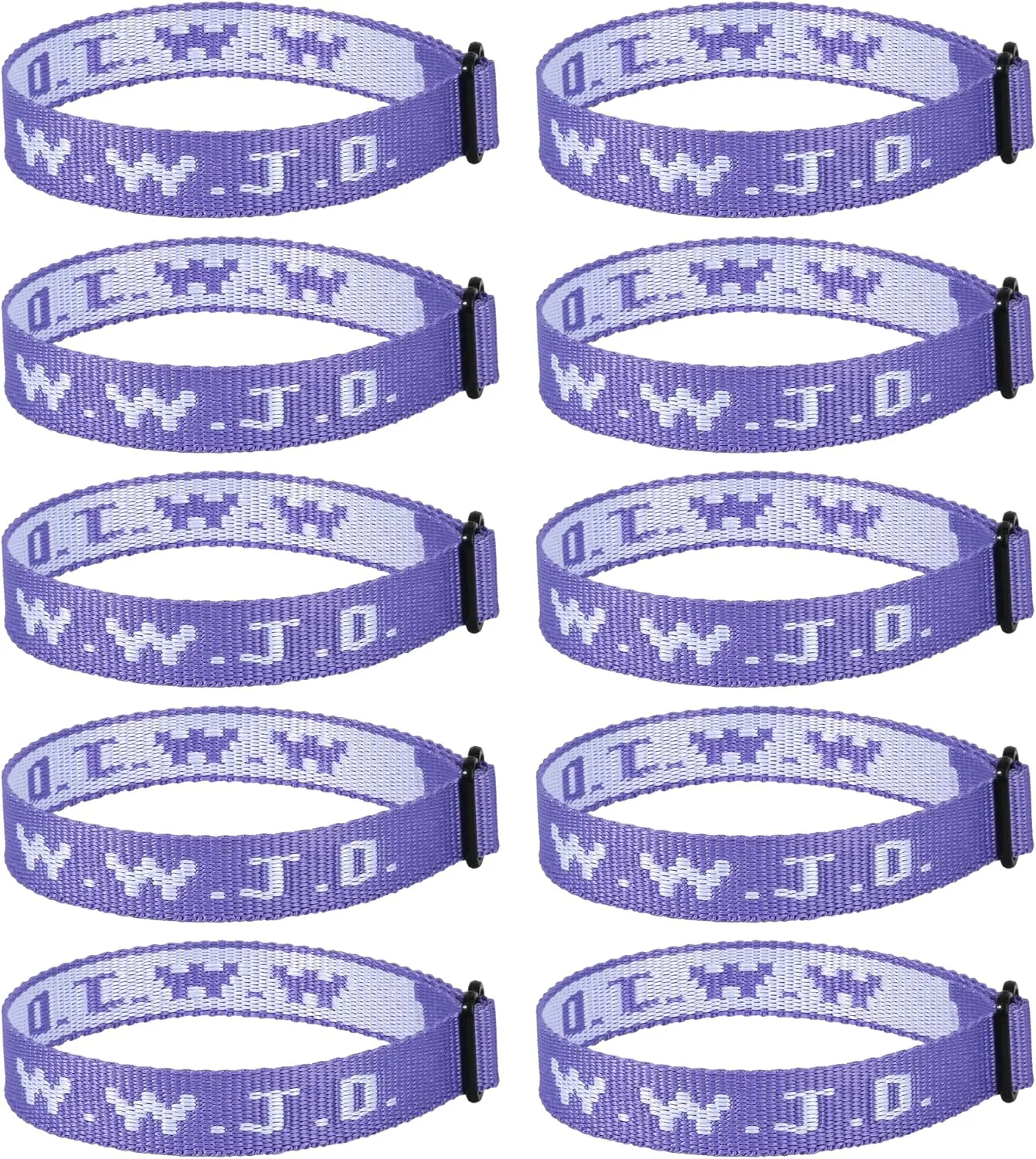 10PCS WWJD Christian Bracelet Pack for Women Men, Christian Gifts Wristbands, WWJD Bracelets - What Would Jesus Do Bracelet