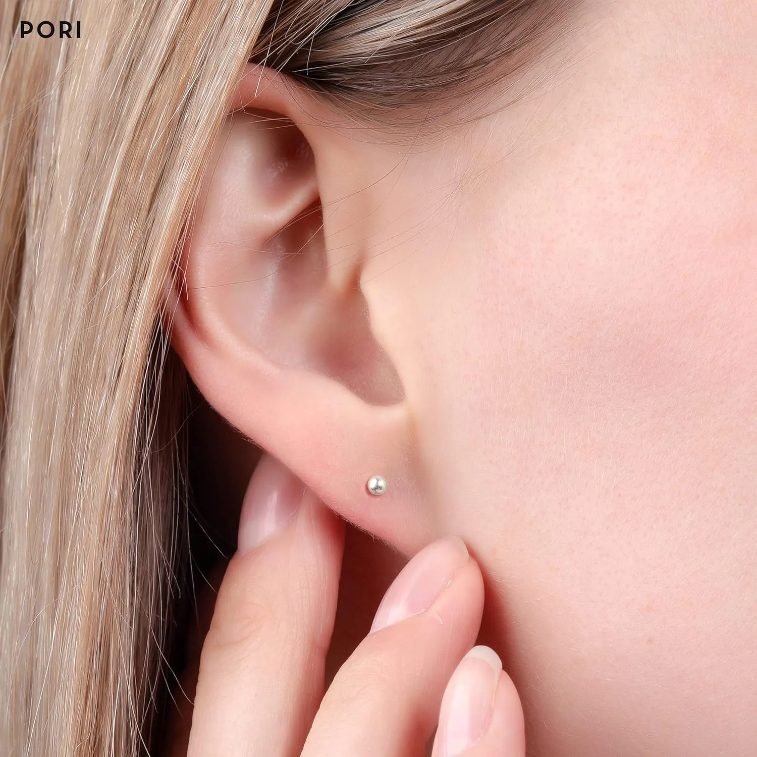 14K Solid Gold Ball Stud Earrings (3-Pair-Pack) 3MM 4MM and 5MM - Choose a Color