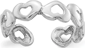 14K White Gold Heart Toe Ring - Jewelry By Sweet Pea