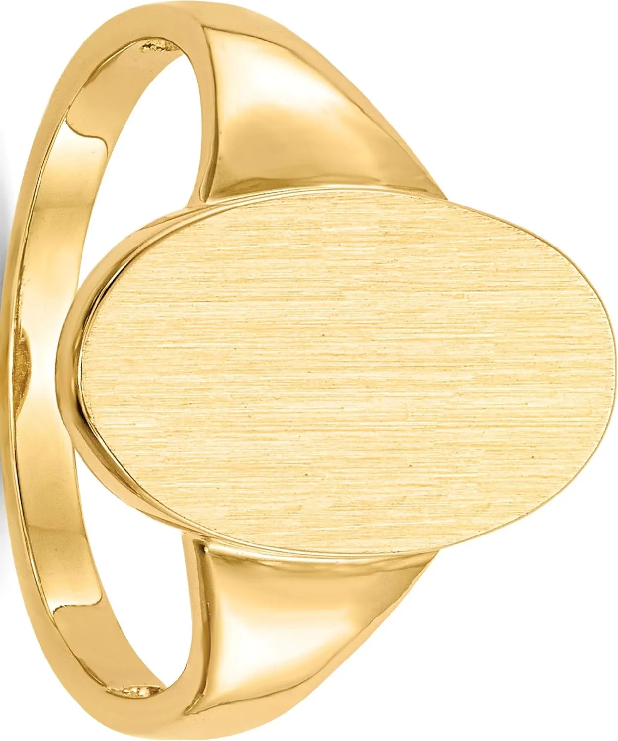14K Yellow Gold 15.0X9.0mm Open Back Signet Ring - Jewelry By Sweet Pea