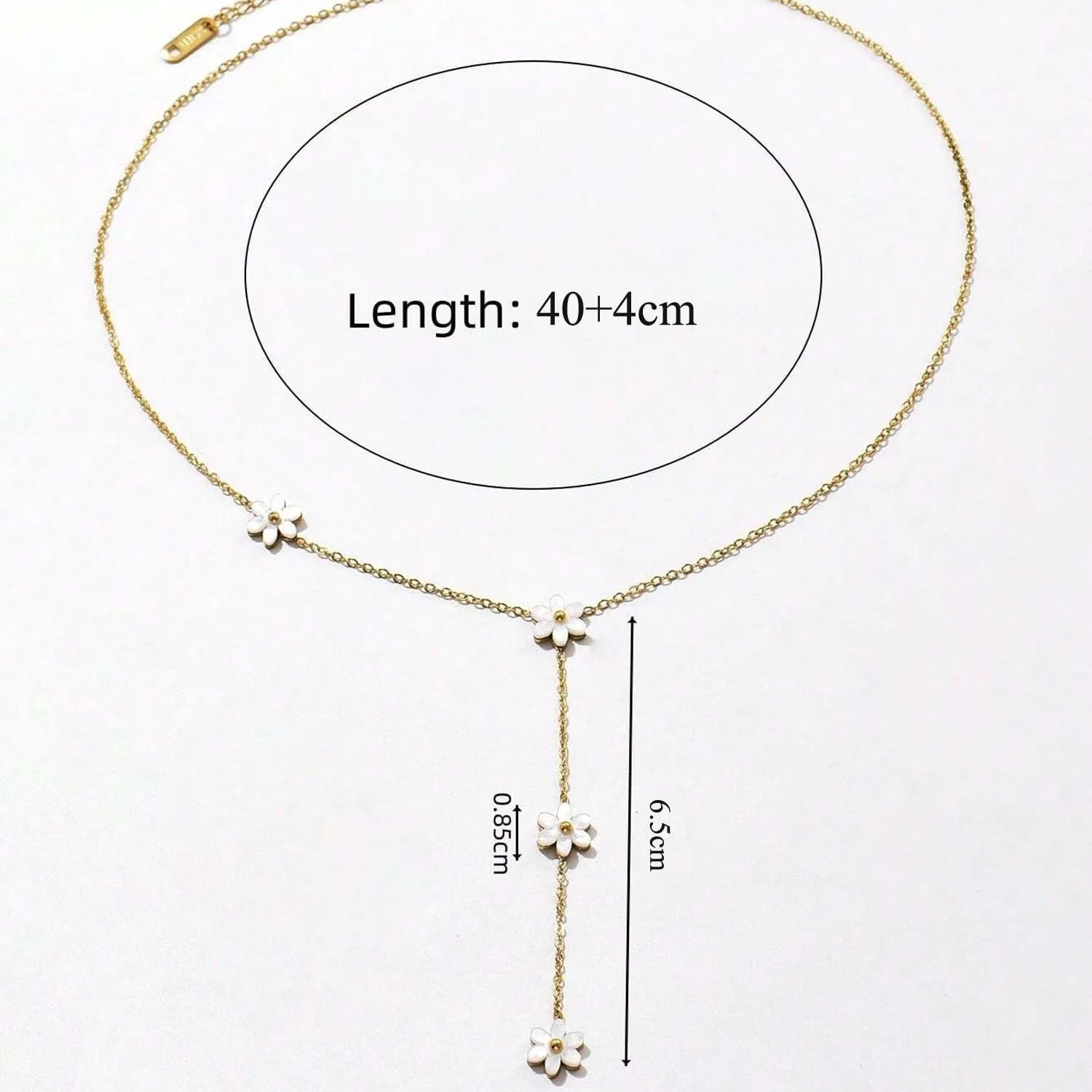 18K Gold Plated Long Lariat Necklace for Women Dainty Gold Y Shaped Pearl Beaded Cross Drop Chain Necklace Stainless Steel Simple Religious Christian Jewelry