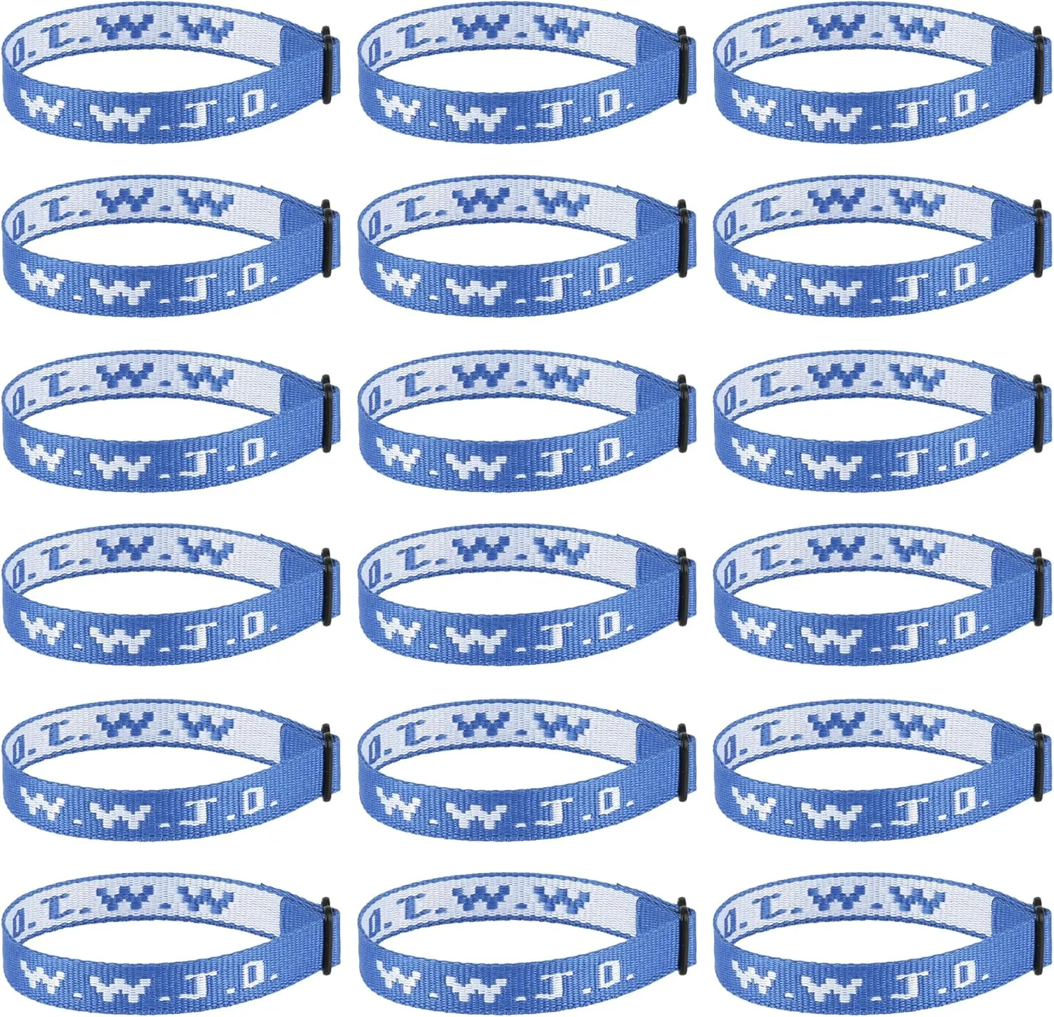 18PCS WWJD Christian Bracelet Pack for Women Men, Jesus Gifts Wristbands, WWJD Bracelets - What Would Jesus Do Bracelet