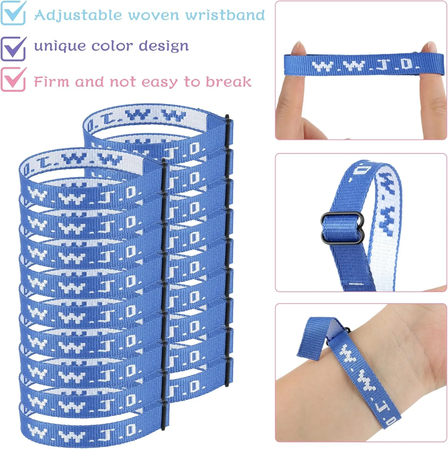 18PCS WWJD Christian Bracelet Pack for Women Men, Jesus Gifts Wristbands, WWJD Bracelets - What Would Jesus Do Bracelet