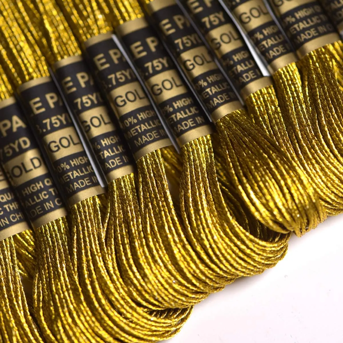24 Skeins Metallic Embroidery Thread -Cross Stitch Threads - Friendship Bracelets String - Crafts Floss Gold and Sliver