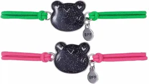 2Pcs Colorful Cute Animal Color Changing Matching Charm Bracelet with Card Butterfly Cat Dinosaur Turtle Temperature Sensing Mood Bracelets for Women Girls Friendship Couples Jewelry Gifts