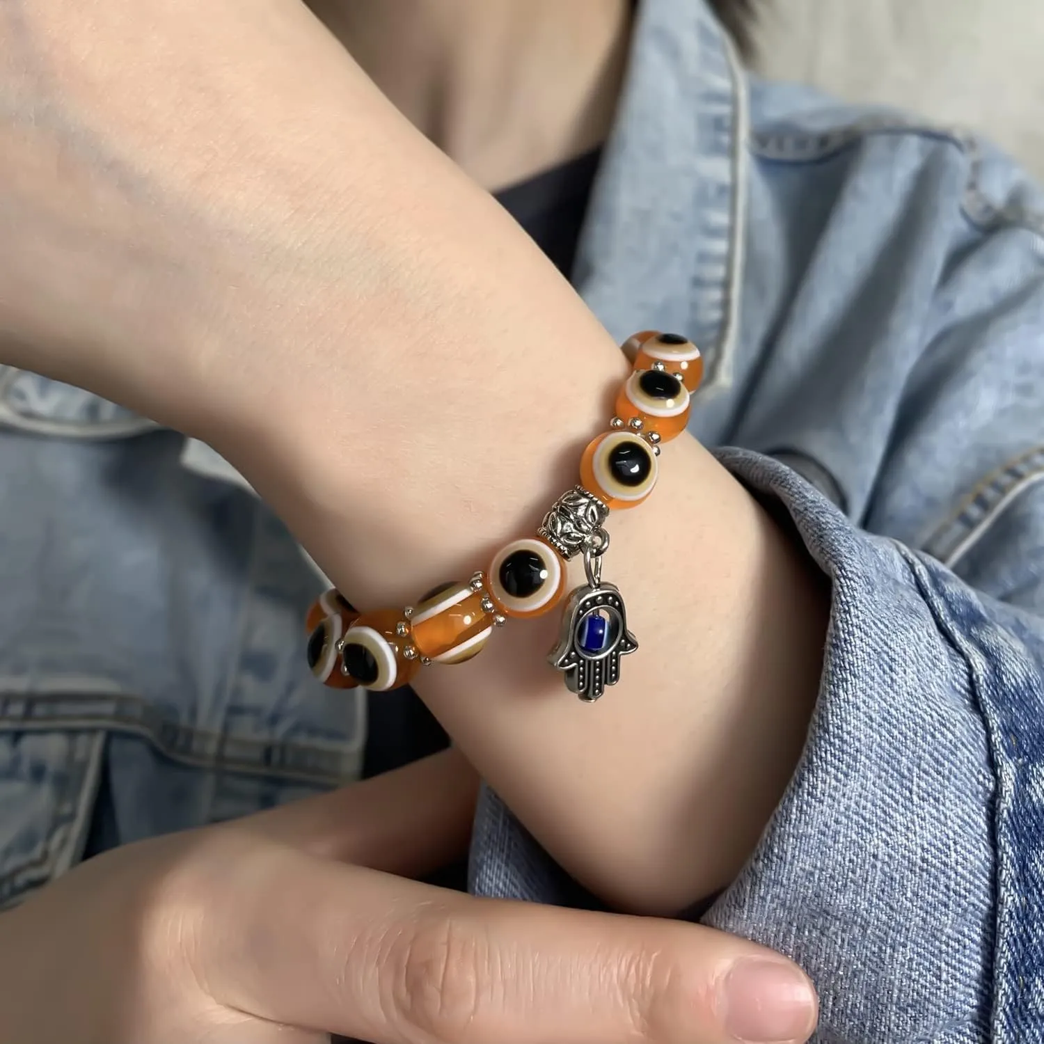 3 Pcs Colorful Evil Eyes Bracelet Amulet Protection Bracelet Braided Rope Bracelet Handmade Lucky Protection Bracelets Adjustable Red String Hamsa Charm Bracelet Wish Friendship Jewelry for Women Girls Mens Boys