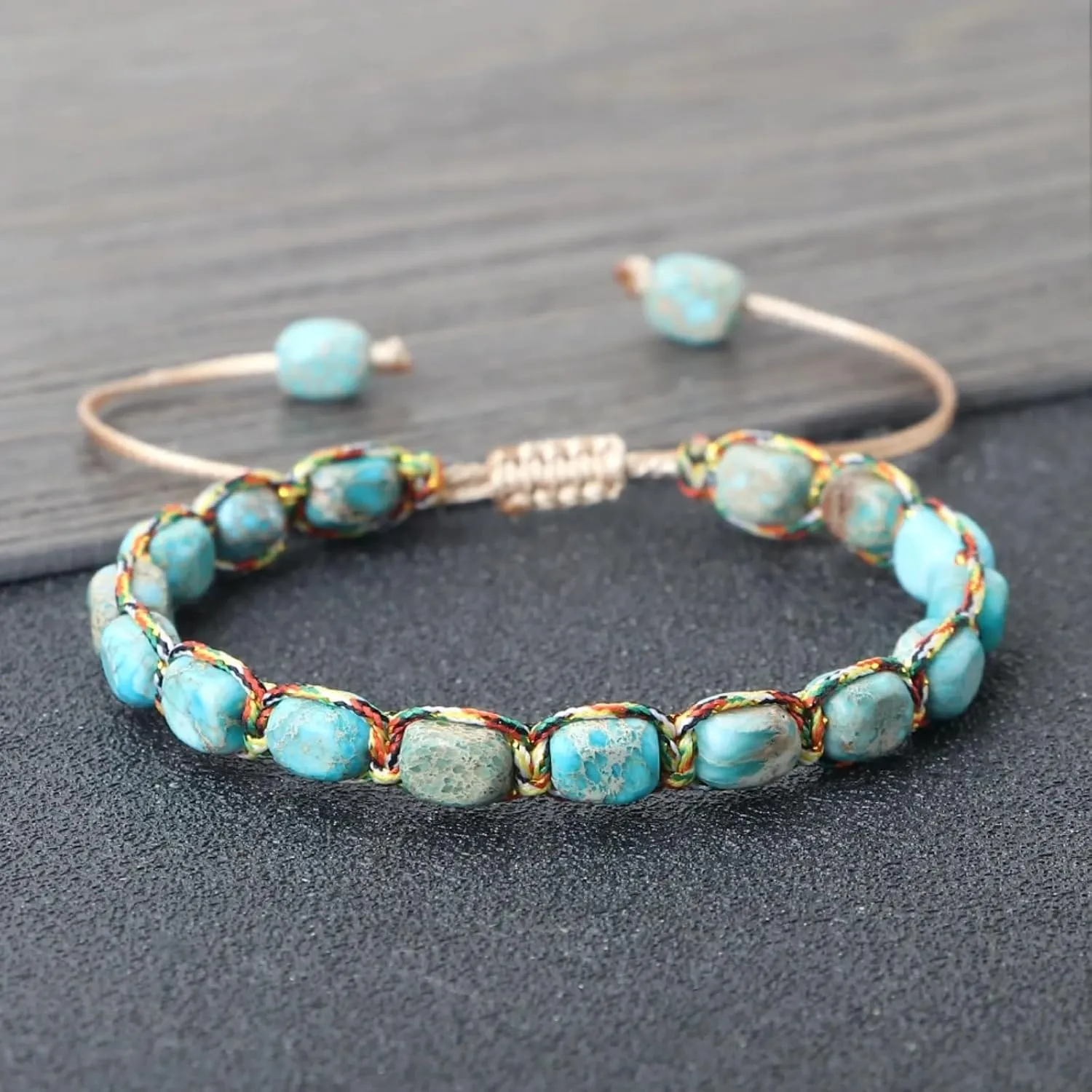 7 * 5.5mm Natural Emperor Stone Prayer Lucky Bracelets for Women Men Handmade Adjustable Bracelet Blessing Jewelrys Amulet