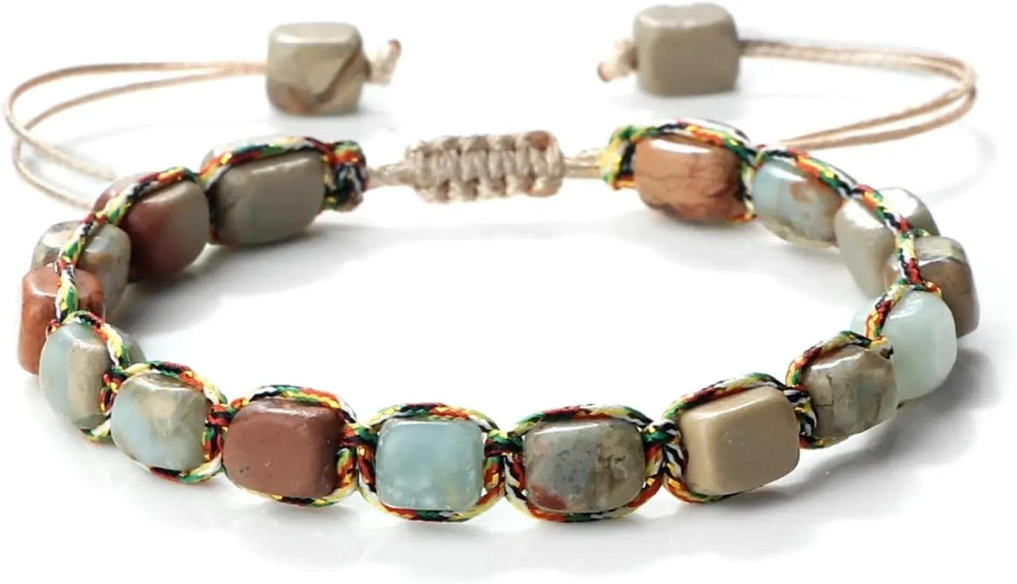 7 * 5.5mm Natural Emperor Stone Prayer Lucky Bracelets for Women Men Handmade Adjustable Bracelet Blessing Jewelrys Amulet