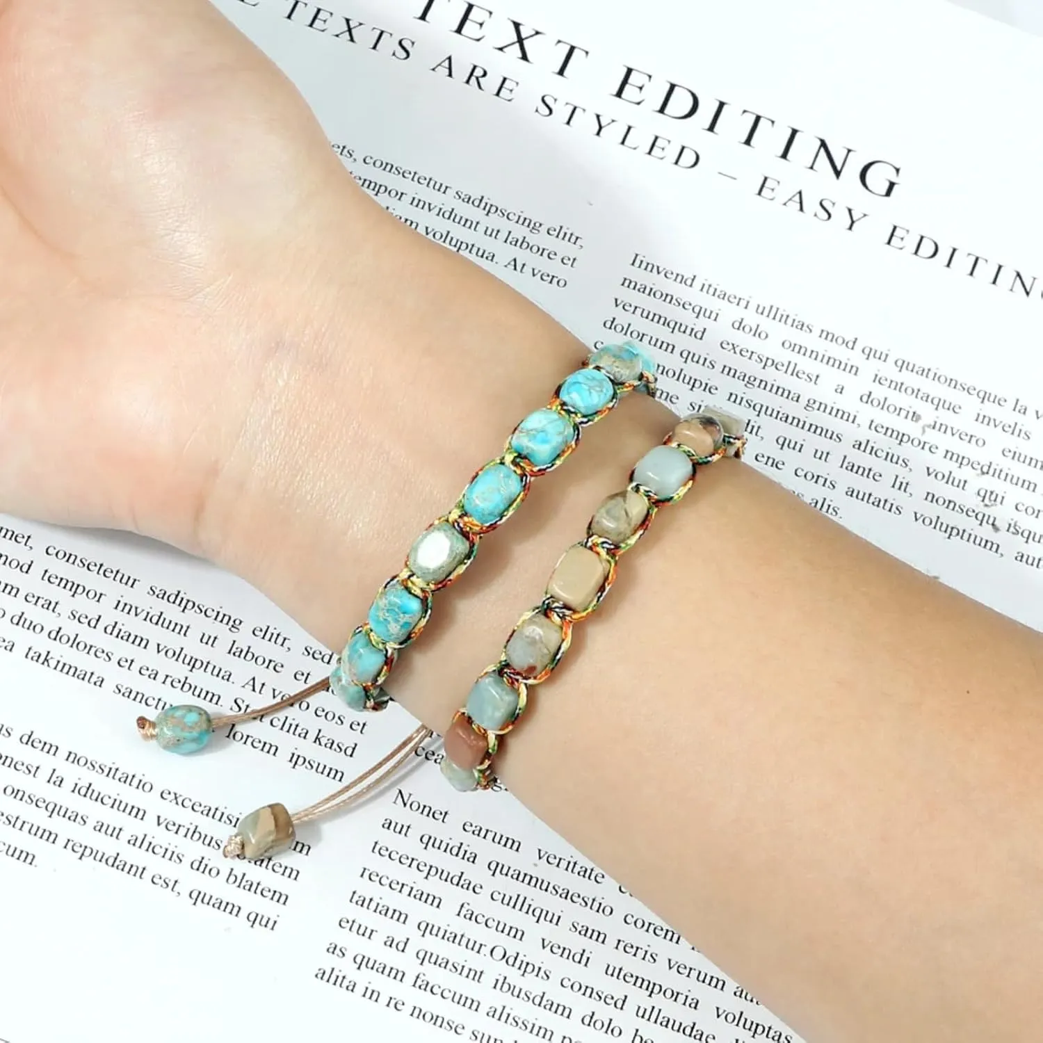 7 * 5.5mm Natural Emperor Stone Prayer Lucky Bracelets for Women Men Handmade Adjustable Bracelet Blessing Jewelrys Amulet