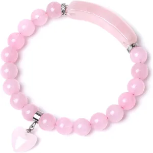 8MM Green Aventurine Healing Bracelets Love Heart Charm Stretch Bracelet Crystal Energy Bracelet for Women