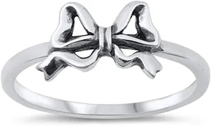 925 Sterling Silver Bow Tie Ring