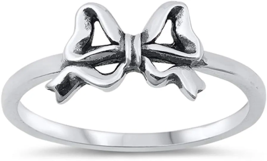 925 Sterling Silver Bow Tie Ring