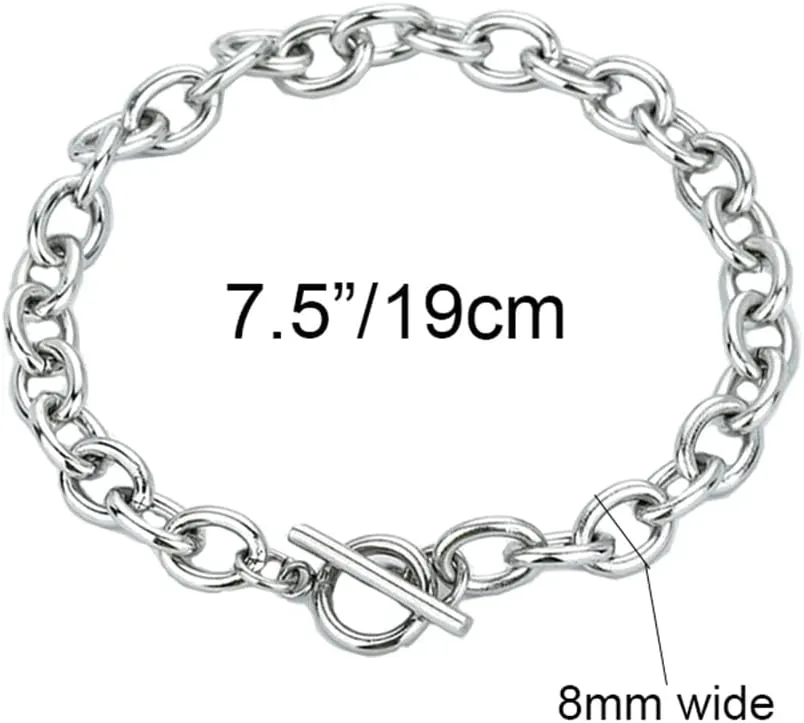 925 Sterling Silver Bracelets for Women Teens, Love Heart Charm Chain Bracelet Bangle Fashion Jewelry Gifts