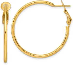 925 Sterling Silver Gold-plated Hoop Earrings (L-30-35.15mm)