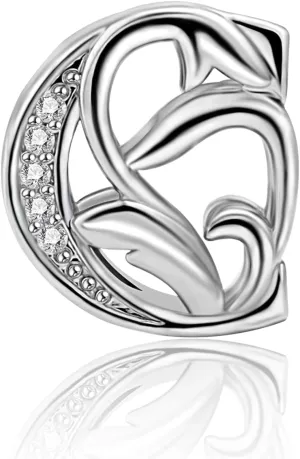 925 Sterling Silver Letter Charms for Pandora Bracelets Letter A Charm Alphabet Initial Beads Jewelry Gift for Women Girls
