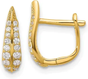 925 Sterling Silver Rhodium-plated Hoop Earrings (L-12.2mm, W-10mm)