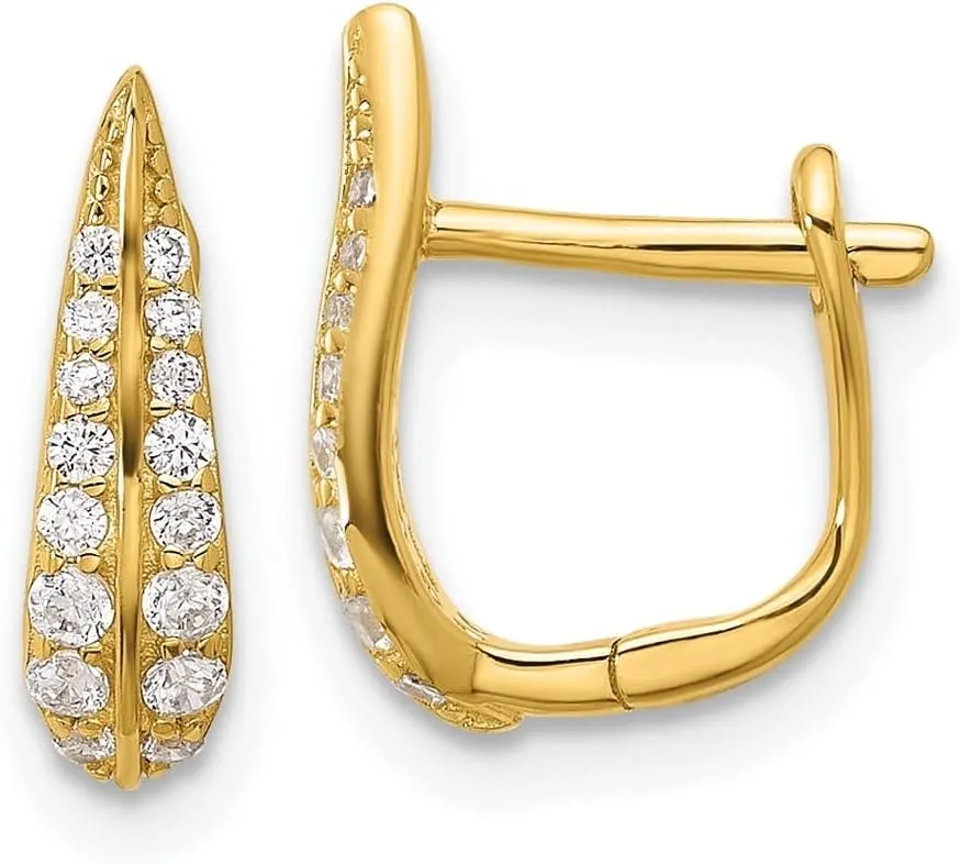 925 Sterling Silver Rhodium-plated Hoop Earrings (L-12.2mm, W-10mm)