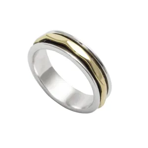 925 Sterling Silver Spinner Ring for Women, Worry Ring, Meditation Ring, Thumb Ring, Fidget Ring, Handmade Ring, Promise Rings, Spin Ring Size US 9 Gift For Her