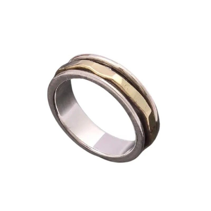 925 Sterling Silver Spinner Ring for Women, Worry Ring, Meditation Ring, Thumb Ring, Fidget Ring, Handmade Ring, Promise Rings, Spin Ring Size US 9 Gift For Her