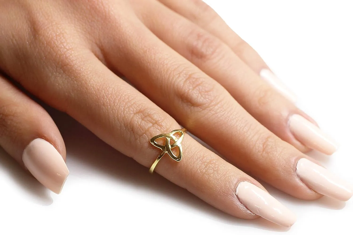 925 Sterling Silver Wicca Triquetra Ultimatum Ring (Sizes 3-15)