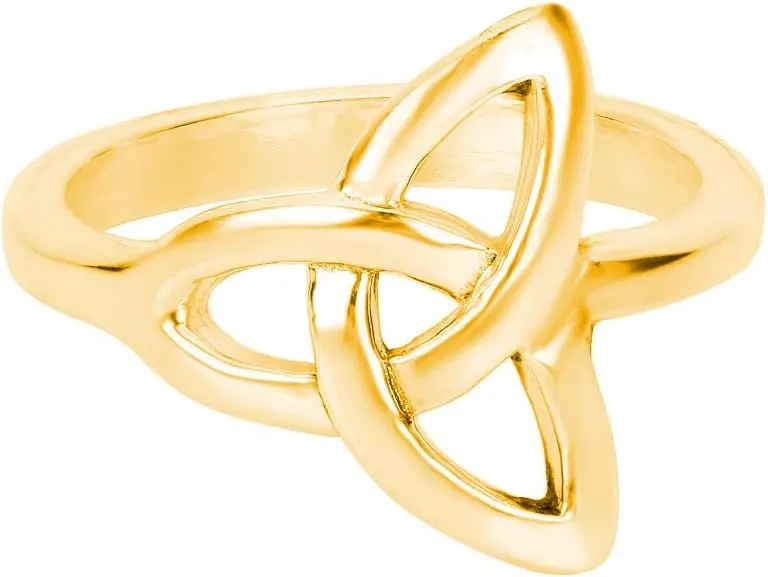 925 Sterling Silver Wicca Triquetra Ultimatum Ring (Sizes 3-15)