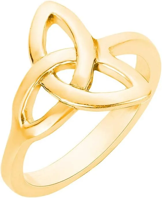 925 Sterling Silver Wicca Triquetra Ultimatum Ring (Sizes 3-15)