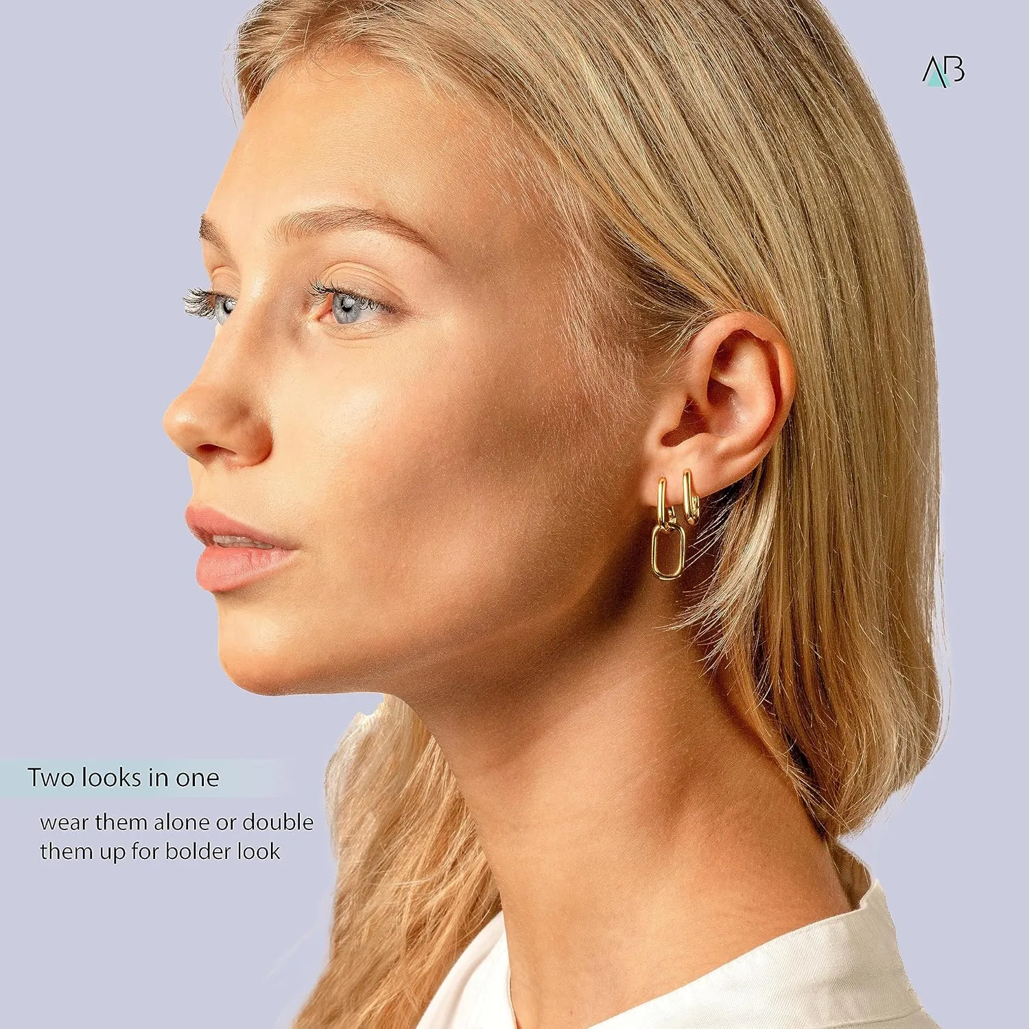 Altitude Boutique Gold or Silver Paperclip Chain Link Earrings | Drop Dangle Earrings | Versatile Link Hoop Earrings for Women