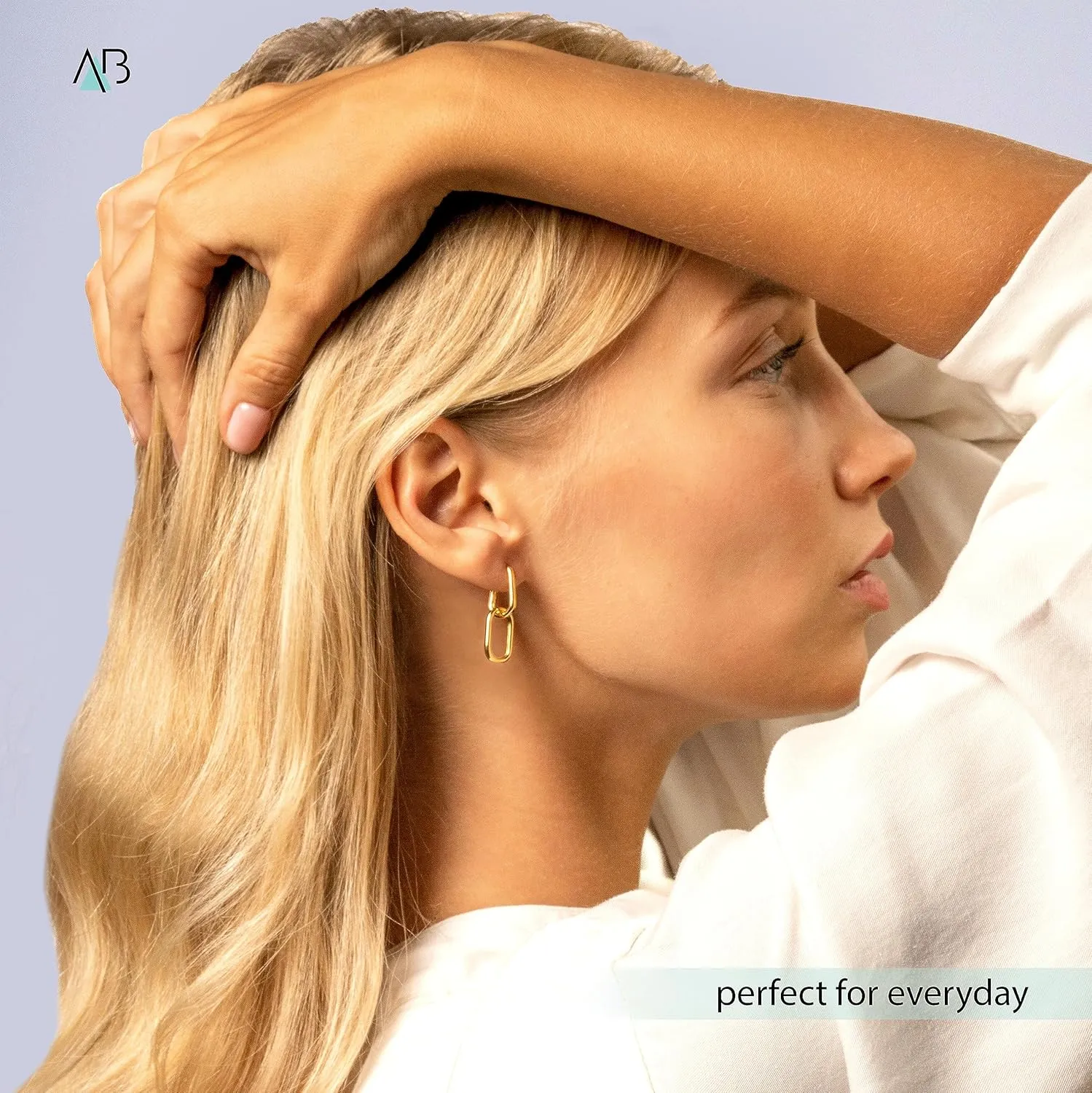 Altitude Boutique Gold or Silver Paperclip Chain Link Earrings | Drop Dangle Earrings | Versatile Link Hoop Earrings for Women