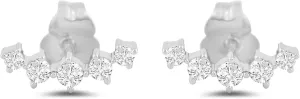 Amazon Essentials White 10K Gold 1/4 Cttw Round Diamonds Stud Earrings