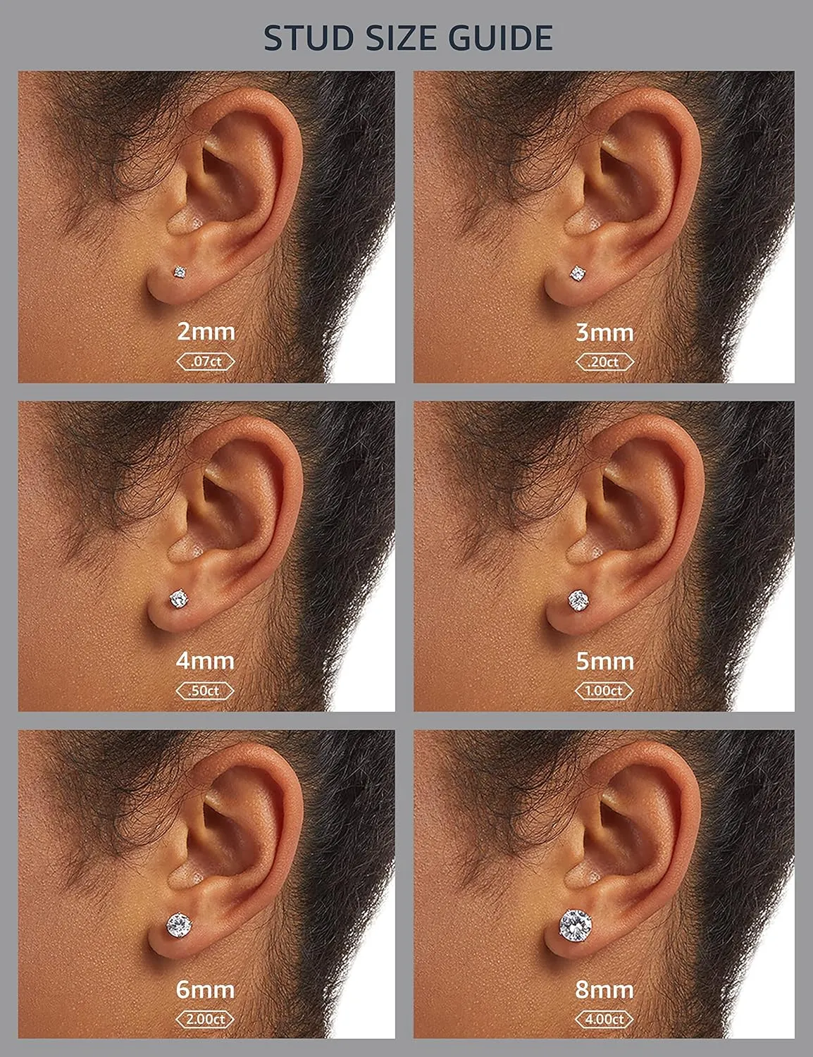 Amazon Essentials Yellow Gold Plated, Platinum or Rose Gold Plated Sterling Silver Infinite Elements Cubic Zirconia Stud Earrings | White, Blue, Green, or Pink Cubic Zirconia (previously Amazon Collection)