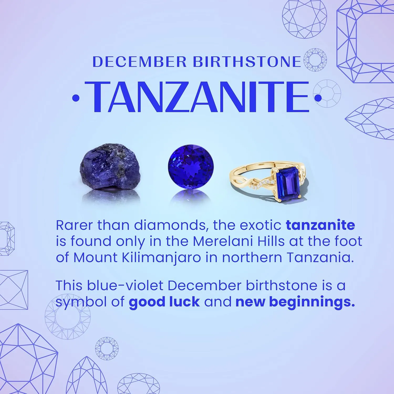 ANGARA Natural Pear Tanzanite Leverback Drop Earrings with Diamond in 14K Solid Gold/Platinum | December Birthstone, Birthday, Engagement, Anniversary, Wedding Jewelry Gift for Women