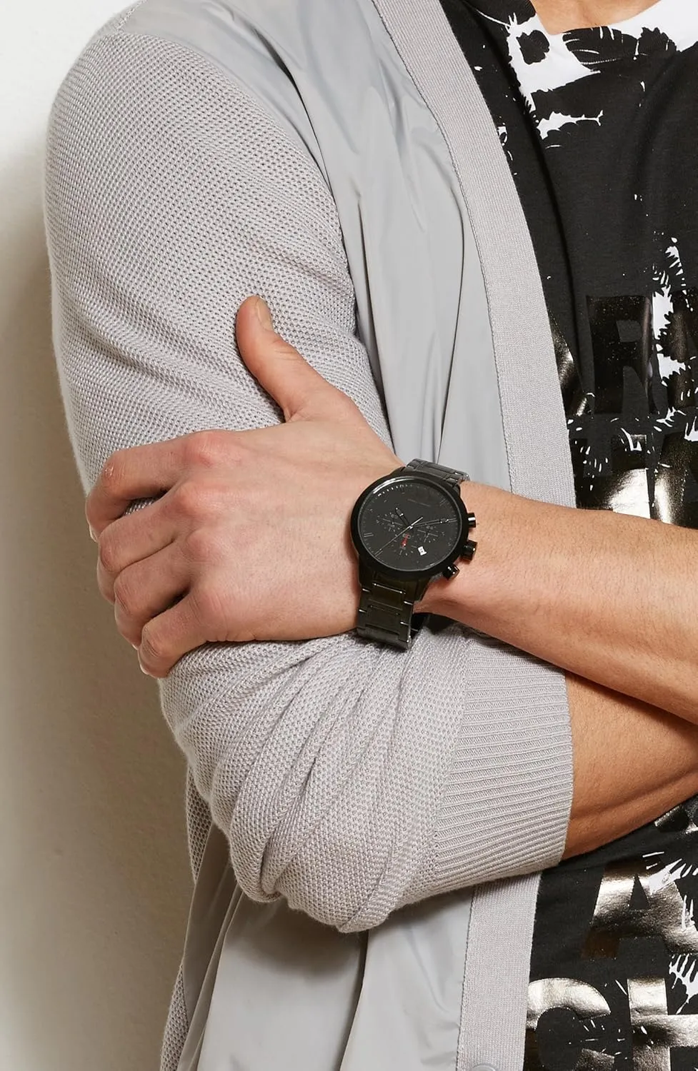 A|X Armani Exchange Chronograph Watch for Men with Stainless Steel, Silicone or Leather Band