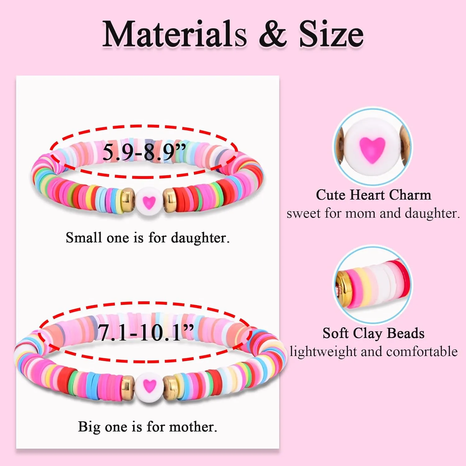 Back to School/First Day of School Bracelet Gifts, First Day of Kindergarten Preschool First/Second Grade Bracelet Gifts, Set of 2 Colorful Elastic Rope Bracelet for Girls