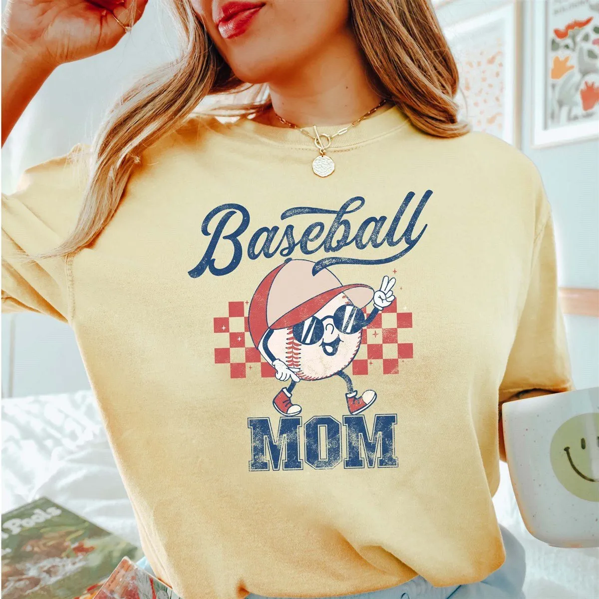 Baseball Mom Retro Comfort Color Tee