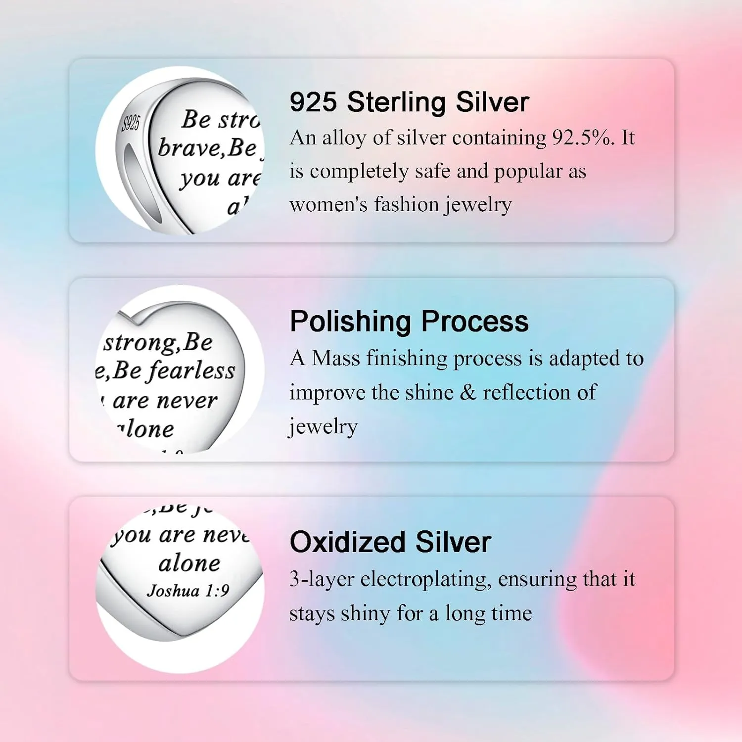 Bible Family Mom Wife Love Heart Dangle Charm 925 Sterling Silver Charms fits Bracelets and Necklace Pendant Bead Charms Jewelry Present for Women Family Friends