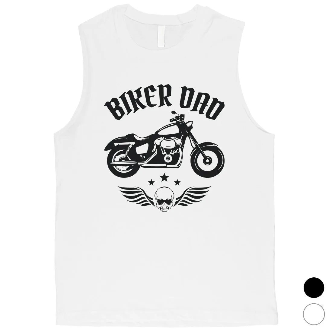 Biker Dad Mens Fun Inspirational Caring Muscle Shirt Gift For Dad