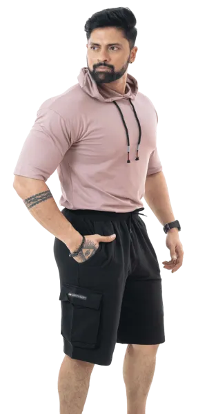 Black Essential Cargo Shorts