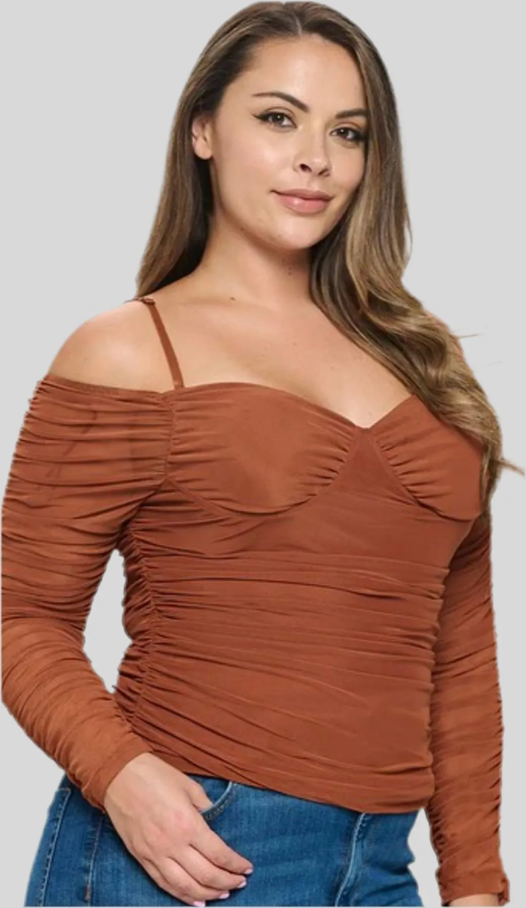 Cher Off Shoulder Plus Size Top