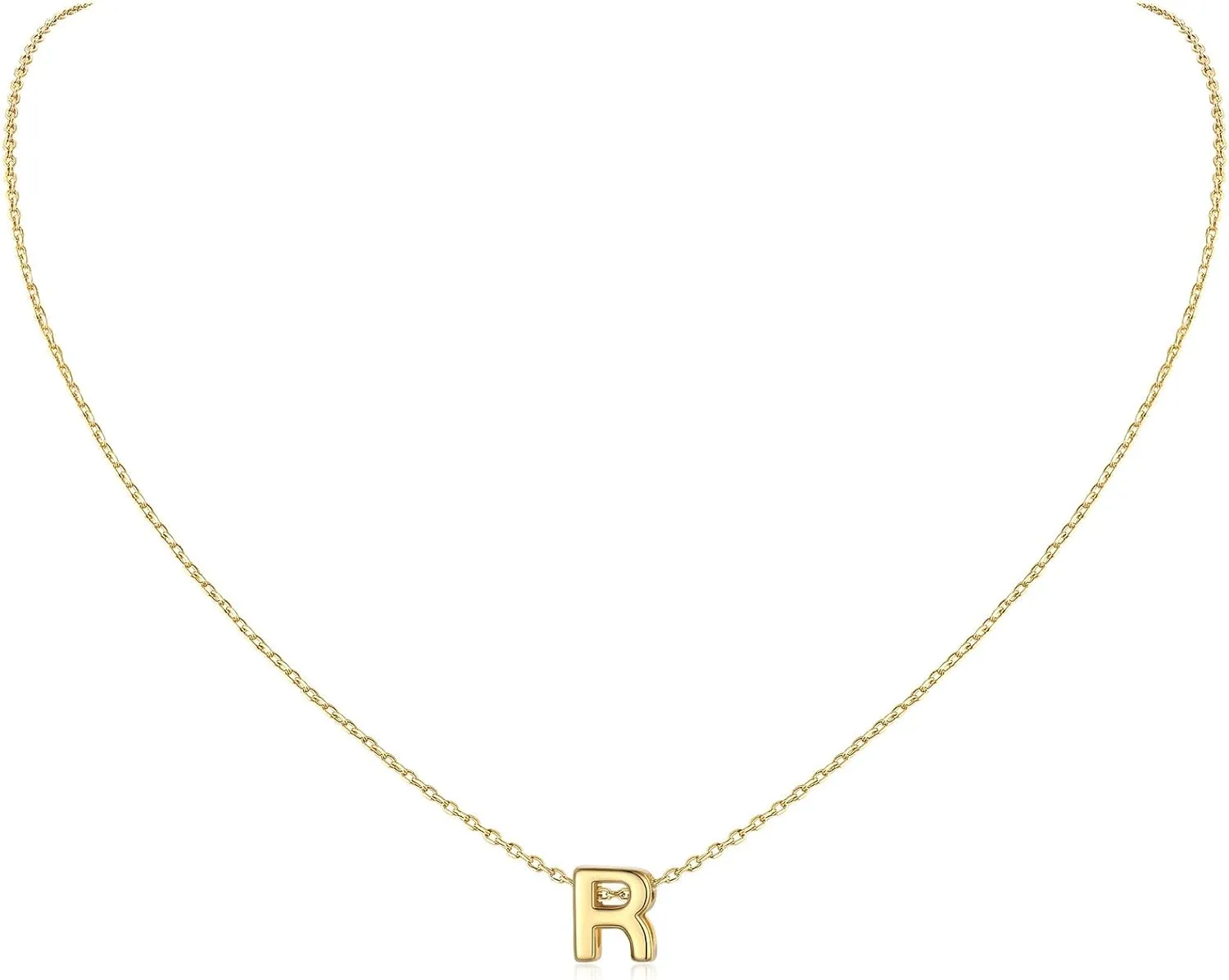 ChicSilver 925 Sterling Silver Initial Necklace for Women Dainty Letter Jewelry Personalized Gift (with Gift Box)
