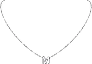 ChicSilver 925 Sterling Silver Initial Necklace for Women Dainty Letter Jewelry Personalized Gift (with Gift Box)