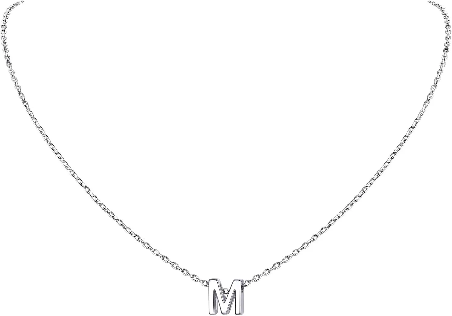 ChicSilver 925 Sterling Silver Initial Necklace for Women Dainty Letter Jewelry Personalized Gift (with Gift Box)