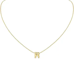ChicSilver 925 Sterling Silver Initial Necklace for Women Dainty Letter Jewelry Personalized Gift (with Gift Box)
