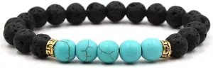 COLORFUL BLING Adjustable Bracelet 8mm Lava Rock Bracelet Bead Chakra Bracelet 7 Chakras Healing Bracelet Yoga Stone Beads Bracelets Healing Therapy Bangle for Women Men