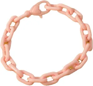 Colorful Summer Chunky Link Bracelets Trendy Minimalist Rainbow Candy Color Resin Link Bracelet Thick Acrylic Paperclip Chain Bracelet Beach Jewelry for Women Gifts