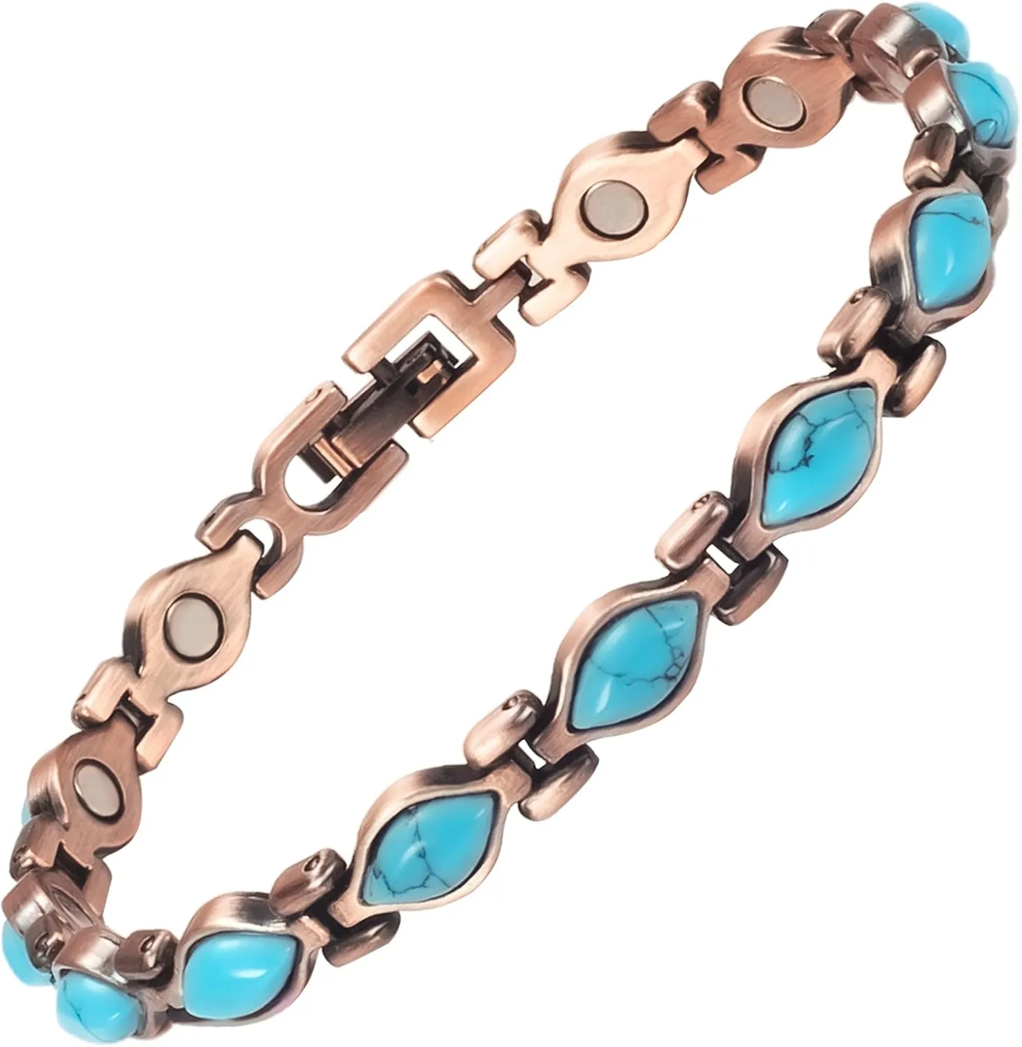 Copper Magnetic Anklet for Women, Pure Copper Ankle Bracelet with Magnet (1)
