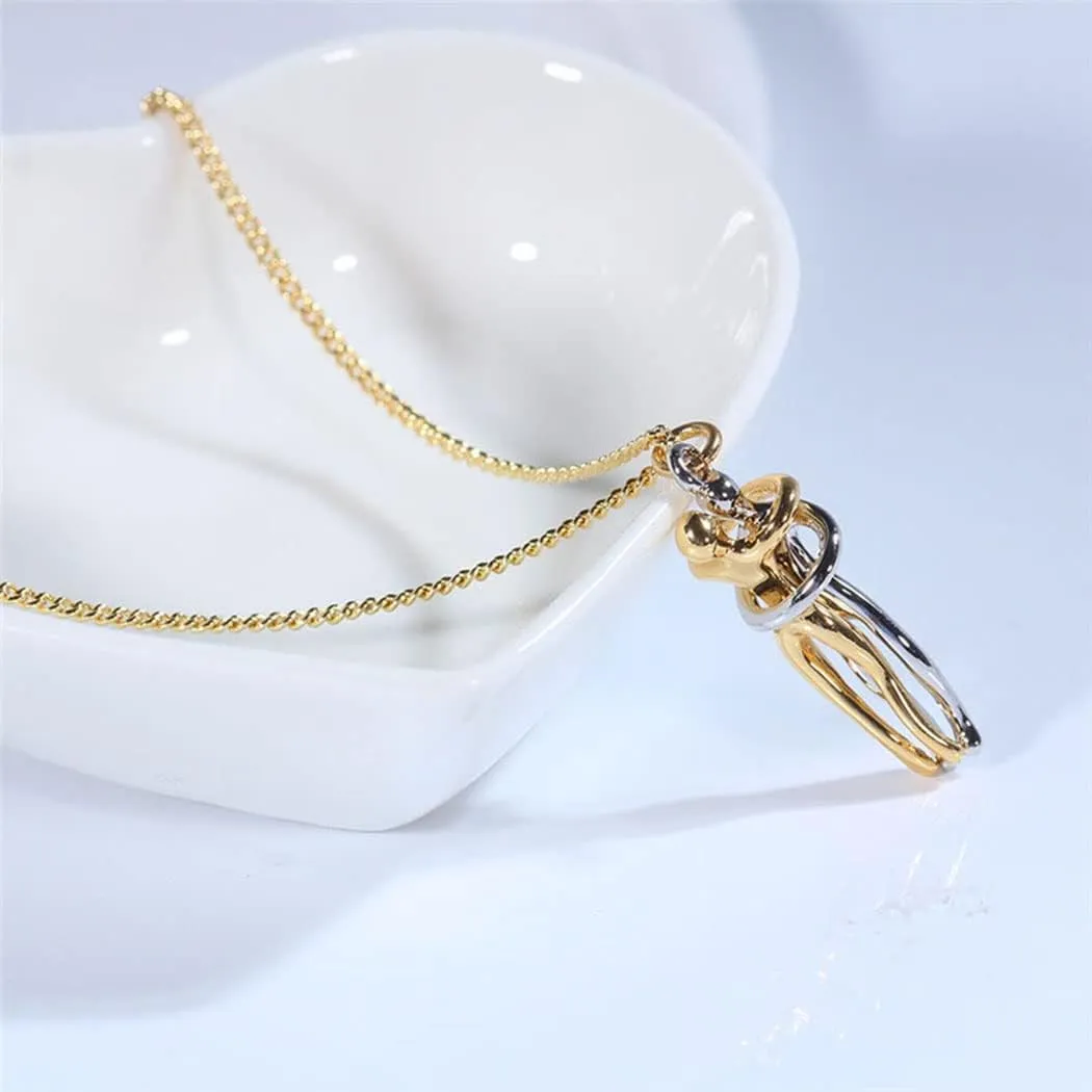 Couple Snuggle Hug Necklace for Woman Man Personality Abstract Character Dance Partner Pendant Necklace Affectionate Hug Necklace Forever Love Friendship Necklace for Her or His Birthday Christmas Valentine's Day Gifts