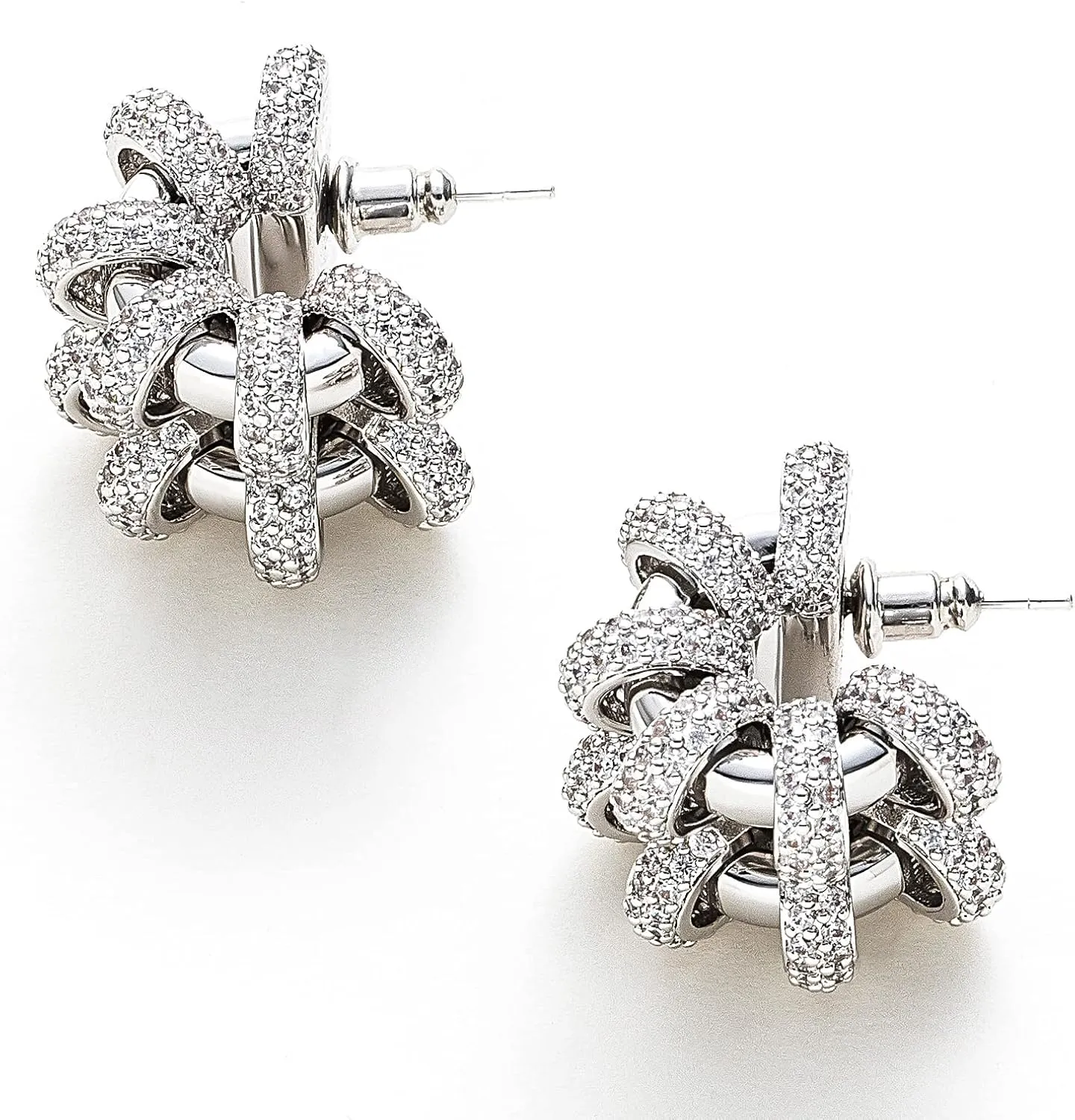 C.Paravano 18K Gold & Sterling Silver Hoop Earrings for Women