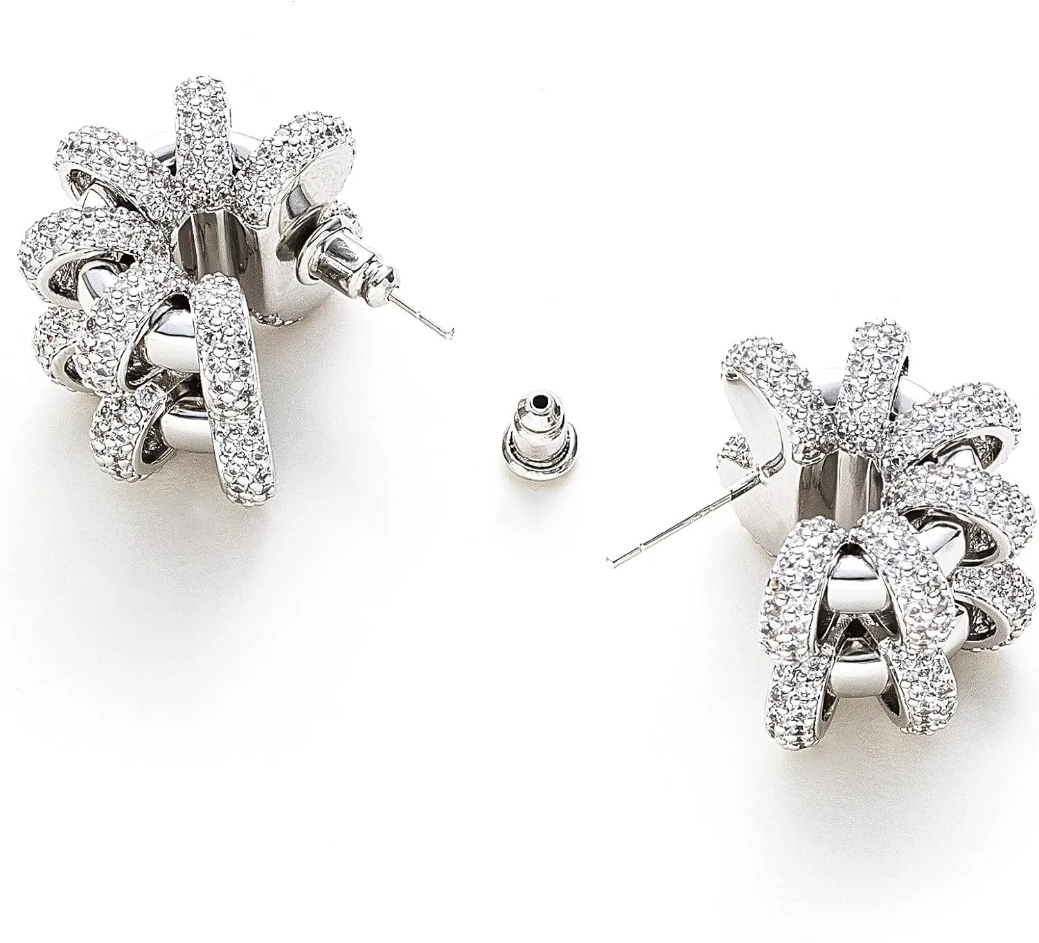 C.Paravano 18K Gold & Sterling Silver Hoop Earrings for Women