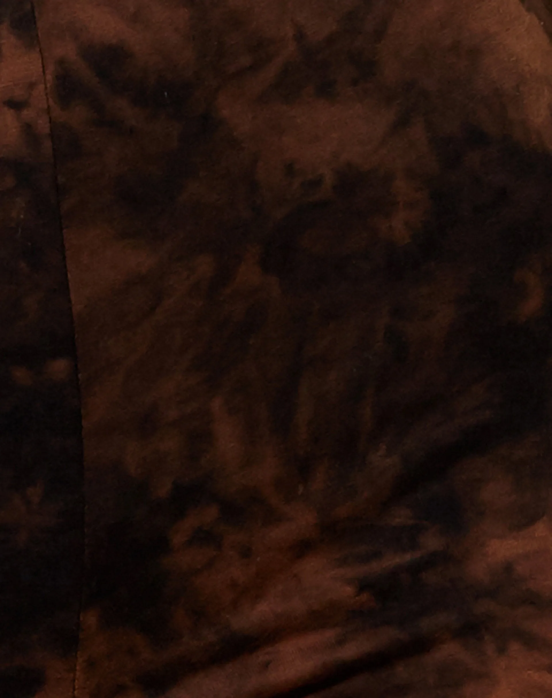 Cycle Short in Black and Rust Tie Dye